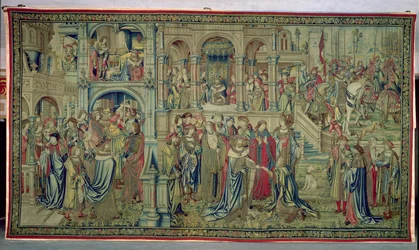 The Death of the Child and the King är utlovad seger, Tapestry of David and Batseba, c.1510-15