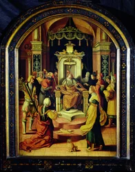 The Judgement of Solomon (olja på pannå)