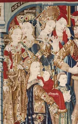 Det trojanska kriget: Achilles-tältet. ca. 1470 (gobeläng)