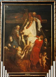 Högaltaret. Målningen. flamländsk mästare. 1600-talet.