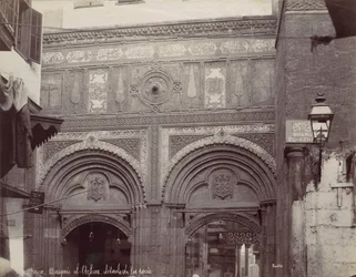 Kairo. Moskén el-Arhar, dörrdetaljer, 1870-tal.