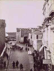 Interiör av Jaffa-porten, ca. 1870.