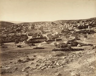 Panoramautsikt över Nazareth, Israel