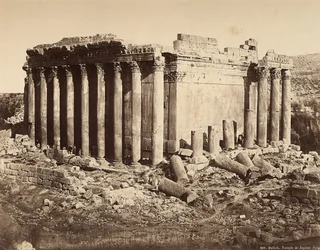 Bacchustemplet, i den arkeologiska zonen Heliopolis eller Baalbek, forntida syrisk stad, nu Libanon