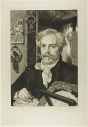 Porträtt av Edmond de Goncourt