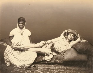 En morisk kvinna med sin tjänarinna