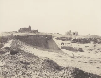Assuan, ruinerna av den antika arabiska inhägnaden, sydöst om staden, 1851-52, tryckt 1853-54.