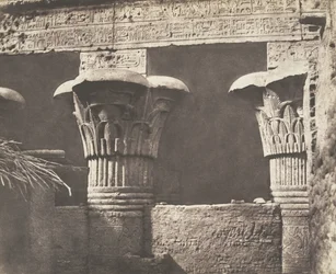 Esneh Latopolis, Sandy Construction - Architrave, Shafts and Capitals, 1851-52.