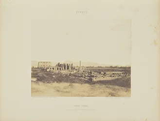 Karnak (Thebe). Allmän vy över ruinerna tagen från sydost, i T