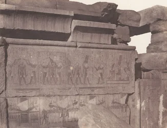 Karnak Thebe, Palace - Konstruktion av granit - snidad dekoration..., 1851-52, tryckt 1853-54.