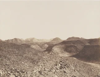 Nubia, Ibrims omgivningar, Arabian Chain - View of a Ravine, 1851-52.