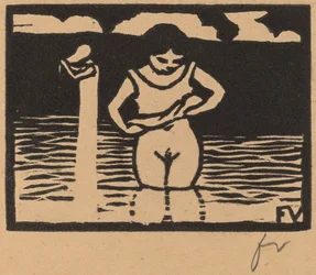 Flicka som lyfter sitt linne, 1893.