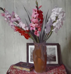 Stilleben med gladioler