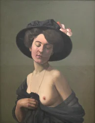 ”Ung kvinna med svart hatt”, 1908