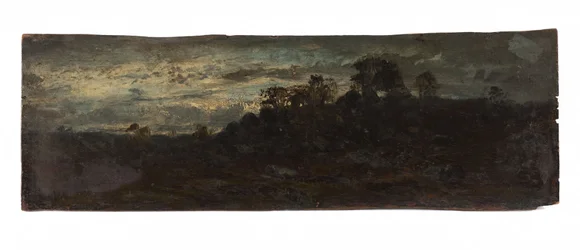 Barbizon, kväll, 1800-talets andra hälft (olja på trä)