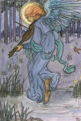 Illustrationer till Christina Rossettis "Goblin Market" (blyerts, tusch  akvarell på papper)
