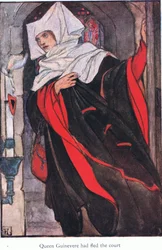 Drottning Guinevere hade lämnat hovet (Guinevere) (litografi)