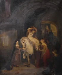 Lady Godiva (efter G. Jones), tidigt 1900-tal (olja på duk)
