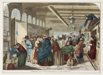 Hastings Railway Station - Ankomsten av Down-Train