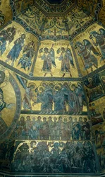 Mosaik på det kupolformade taket i St Johns Baptistry, Florens (mosaik)