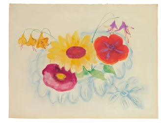 Midsommarbukett, ca 1920 (blandmaterial på papper)