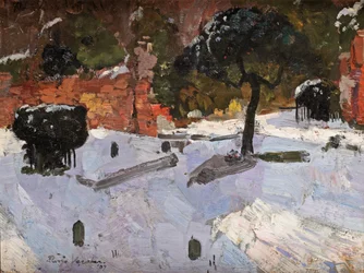 Kyrkogård i Warmond, 1907