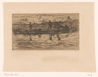 Landskap med två figurer vid vattnet I torven (originaltitel)