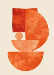 Balanserade abstrakta former i orange