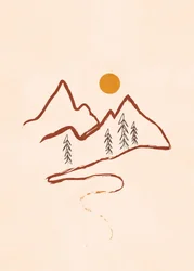 Minimalistisk bergsstig