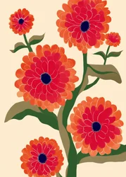 Ljusa röda blommor