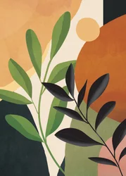 Varmt botaniskt abstrakt
