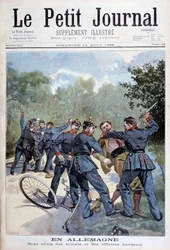 Ett slagsmål mellan tyska soldater och bayerska officerare, Tyskland, 1898