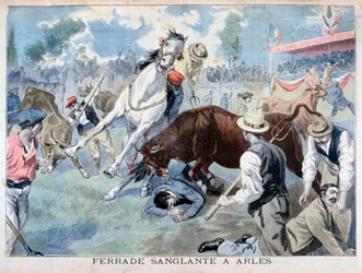 Tjurfäktningsincident, Arles, Frankrike, 1898