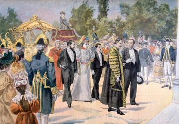 Londons överborgmästare på besök i Bordeaux, Frankrike, 1895
