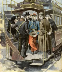 En infanterist återvänder från Madagaskar-expeditionen, Paris 1896 (Gravyr)