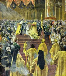 Ceremonin vid tsar Nikolaj II:s kröning i maj 1896