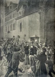 Major Esterhazy hyllas av folkmassan som firar hans frikännande