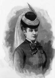 Marie Regnault, kvinnligt brottsoffer på Montaigne-gatan i Paris 1887 (gravyr)