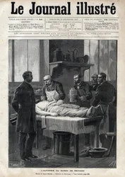 Obduktionen av baron Jacques de Reinach (1840-1892) 1892 - gravyr av Meaulle i "The Illustrous Journal" från 1892
