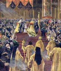 Kröningen av tsar Nikolaj II och tsaritsa Alexandra av Ryssland