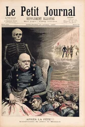 Efter festen: Fursten Bismarcks födelsedag, från «Le Petit Journal», 14 april 1895