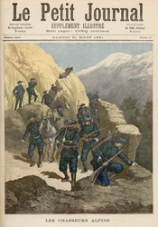 Bergsinfanterister, från "Le Petit Journal", 21 mars 1891