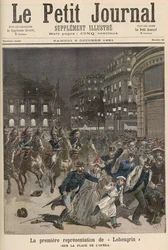 Kravaller i Paris mot uppförandet av ”Lohengrin” på Palais Garnier, ur ”Le Petit Journal”, 3 oktober 1891