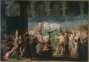 Marats begravningar i Cordelierskyrkan, 15 och 16 juli 1793, cirka 1793 (olja på duk)