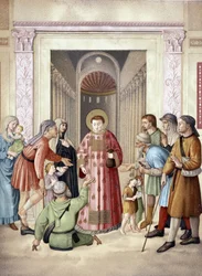 Saint Laurent gör alumone, efter Fra Angelico (Vatikanen), Frankrike 19:e.
