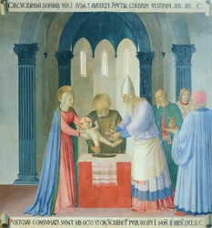 Infälld föreställande Jesu omskärelse, panel från Armadio degli Argenti (silverkista) med Jesu liv