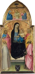 Madonna med barn och helgon, ca 1411-13 (tempera på pannå)