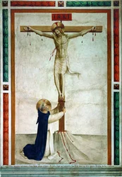 Sankt Dominikus med krucifixet (freska)