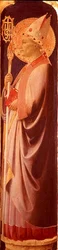 Den helige Augustinus, pilaster från baksidan av den högra panelen i Santa Trinita-altaruppsatsen, ca 1434 (tempera på panel)