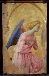 Ängel i tillbedjan målning av Fra Giovanni (Guido di Pietro) dit Fra Angelico (1387-1455)